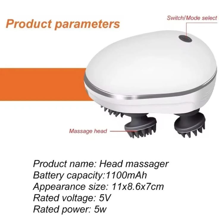 Electric Scalp Massager – Rechargeable Head & Hair Relaxation Massage Brush