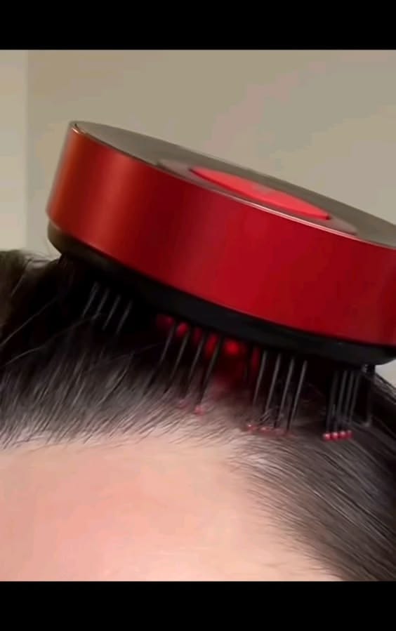 Rechargeable Red Light Therapy Scalp Massager Comb – Electric Hair & Scalp Care Brush