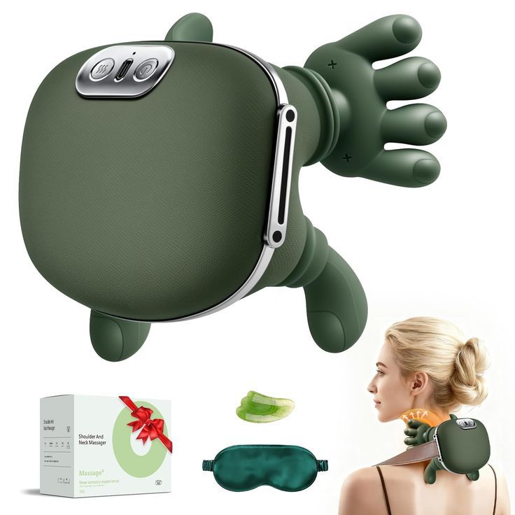 Rechargeable Smart Neck & Shoulder Massager with Heat Therapy & Deep Tissue Massage