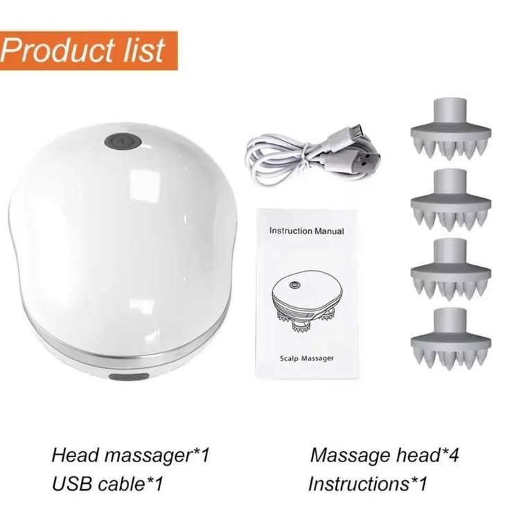 Electric Scalp Massager – Rechargeable Head & Hair Relaxation Massage Brush