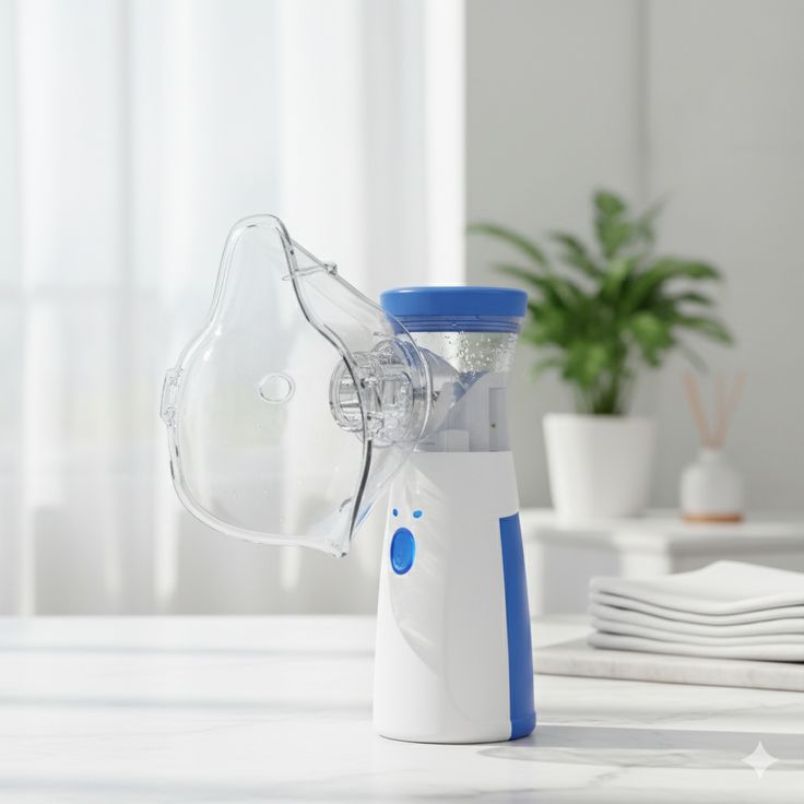 Portable Mesh Nebulizer – Handheld Ultrasonic Inhaler Machine with Mask for Kids & Adults