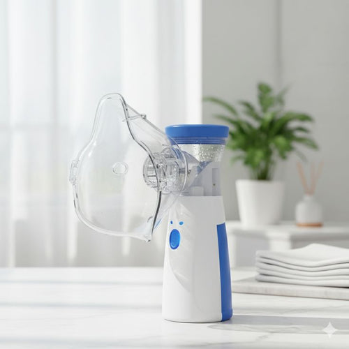 Portable Mesh Nebulizer – Handheld Ultrasonic Inhaler Machine with Mask for Kids & Adults