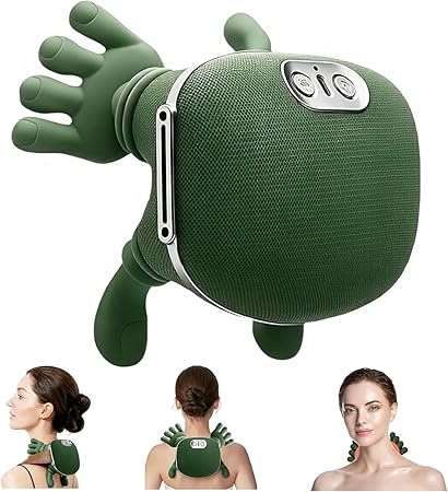 Rechargeable Smart Neck & Shoulder Massager with Heat Therapy & Deep Tissue Massage