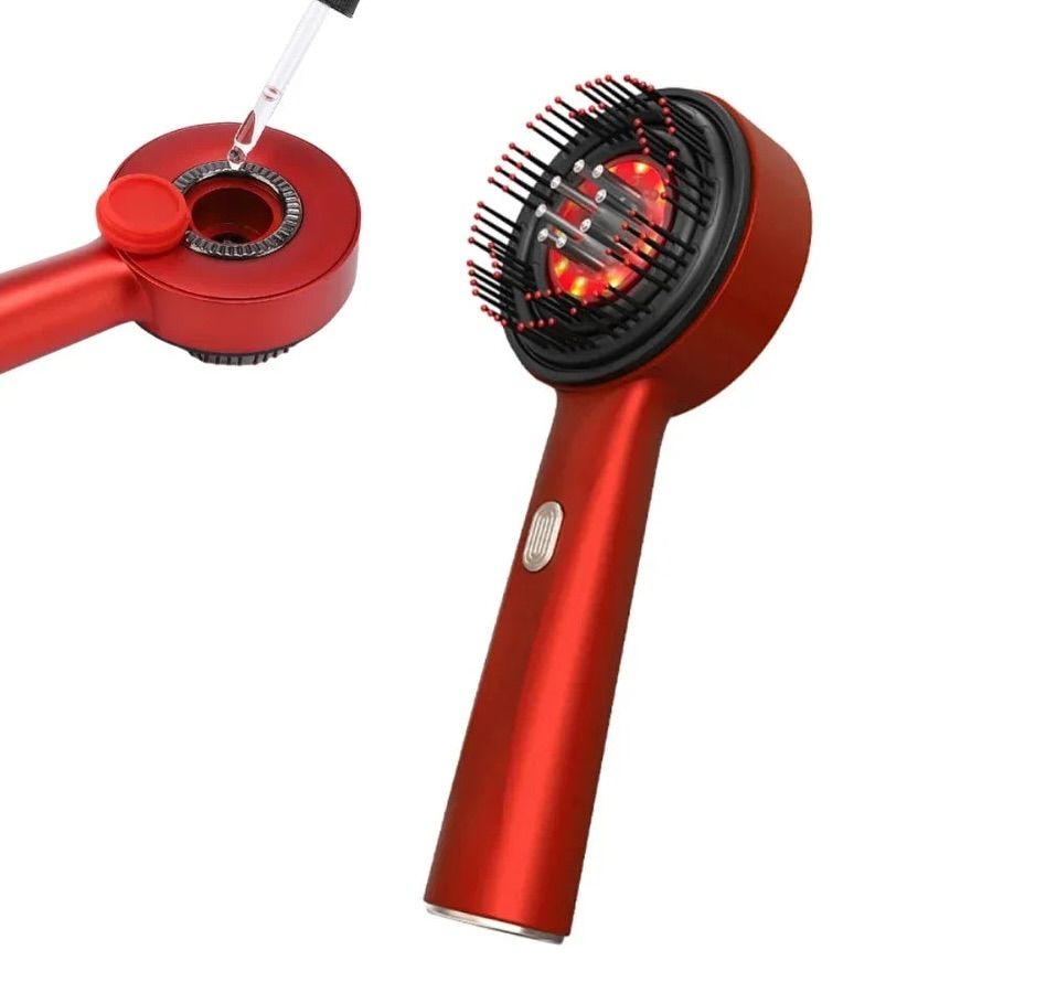 Rechargeable Red Light Therapy Scalp Massager Comb – Electric Hair & Scalp Care Brush